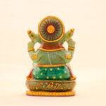 Handcrafted Jade Ganesha Idol (7.2 Inches) – Premium Hand-Carved Green Gemstone Lord Ganesha Sculpture - Image 2