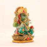 Handcrafted Jade Ganesha Idol (7.2 Inches) – Premium Hand-Carved Green Gemstone Lord Ganesha Sculpture - Image 4
