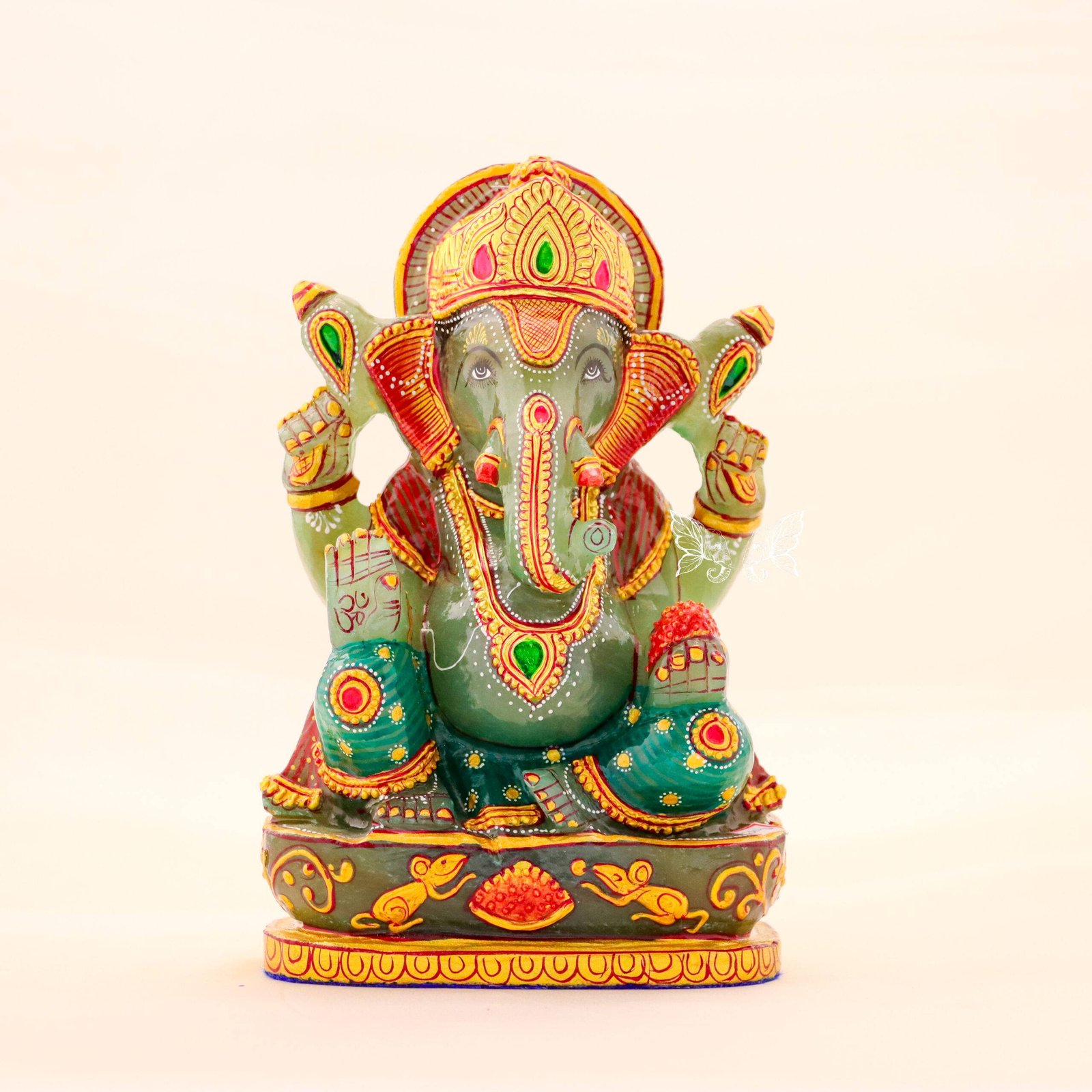 gemstone jade ganesha 19 (4) Jade Ganesha Idol