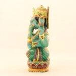 Hand-Carved Natural Green Jade Ganesha Idol (11.5 Inches) - Image 2