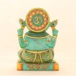 Hand-Carved Natural Green Jade Ganesha Idol (11.5 Inches) - Image 4