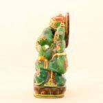 Hand-Carved Natural Green Jade Ganesha Idol (11 Inches) - Image 3