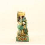 Hand-Carved Natural Green Jade Ganesha Idol (9.5 Inches) - Image 2