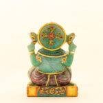 Hand-Carved Natural Green Jade Ganesha Idol (10.00 Inches) - Image 4