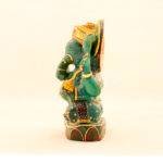 Hand-Carved Natural Green Jade Ganesha Idol (8 Inches) - Image 3