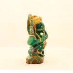 Hand-Carved Natural Green Jade Ganesha Idol (8 Inches) - Image 2
