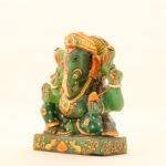 Handcrafted Jade Ganesha Idol (7.5 Inches) – Premium Hand-Carved Green Gemstone Lord Ganesha Sculpture - Image 2