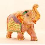 Handcrafted Rose Quartz Elephant Figurine (9.0 Inches) – Monumental Hand-Carved Pink Gemstone Royal Elephant Sculpture - Image 6
