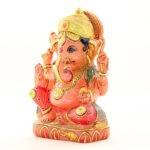 Handcrafted Rose Quartz Ganesha Idol (8.2 Inches) – Premium Hand-Carved Pink Gemstone Vinayaka Sculpture - Image 3
