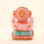 Handcrafted Rose Quartz Ganesha Idol (7.2 Inches) – Premium Hand-Carved Pink Gemstone Vinayaka Sculpture - Image 2