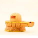 Hand-Carved Yellow Aventurine shivling (4 Inches) – Natural Shimmering Gemstone Meditating Mahadev Murti - Image 2