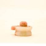 Hand-Carved Peach Aventurine Shiva Lingam Statue (1.7 Inches) – Natural Pastel Shimmer Gemstone Mahadev Idol - Image 2