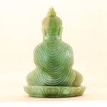 Hand-Carved Green Jade Meditating Lord Buddha Statue (13 Inches) – Large Natural Gemstone Dhyana Mudra Sculpture - Image 4