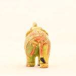 Hand-Painted Green Jade Royal Elephant Statue (4.8 Inches) – Traditional Rajasthani Seated Ambabari Sculpture - Image 6