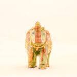 Hand-Painted Green Jade Royal Elephant Statue (4.8 Inches) – Traditional Rajasthani Seated Ambabari Sculpture - Image 2