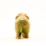 Hand-Painted Green Jade Royal Elephant Statue (3.8 Inches) – Traditional Rajasthani Walking Ambabari Sculpture - Image 6