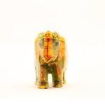 Hand-Painted Green Jade Royal Elephant Statue (3.8 Inches) – Traditional Rajasthani Walking Ambabari Sculpture - Image 2