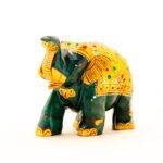 Hand-Painted Green Jade Royal Elephant Statue (3.2 Inches) – Traditional Rajasthani Walking Ambabari Sculpture - Image 7