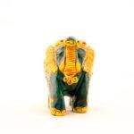 Hand-Painted Green Jade Royal Elephant Statue (3.2 Inches) – Traditional Rajasthani Walking Ambabari Sculpture - Image 4