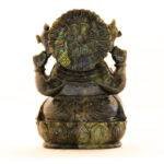 Hand-Carved Labradorite Lord Ganesha idol (11.2 Inches) – Large Natural Shimmering Gemstone Vinayaka Sculpture - Image 5