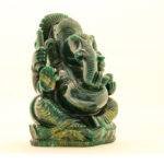 Green Jade Lord Ganesha Statue (10.8 Inches) Hand-Carved – Large Natural Gemstone Blessing Vinayaka Sculpture - Image 3