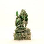 Hand-Carved Green Jade Lord Shiva Statue (7.2 Inches) – Meditating Shiva Murti with Trishul - Image 3