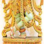 Hand-Carved Wooden Lord Krishna Statue (3 Feet) – Venugopala Standing Sculpture - Image 2