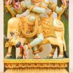 Hand-Carved Wooden Lord Krishna Wall Panel (3 Feet) – Venugopala with Sacred Cow Under Ornate Floral Arch - Image 5