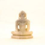 Hand-Painted White Quartz Stone Mahaveer Swami Statue (5.3 Inches) – Jain Tirthankara Meditating Idol - Image 3