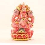 Handcrafted Reversible Rose Quartz Ganesha Idol (9.5 Inches) – Unique Dual-Sided Hand-Carved Pink Gemstone Sculpture - Image 2