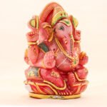 Handcrafted Reversible Rose Quartz Ganesha Idol (9.5 Inches) – Unique Dual-Sided Hand-Carved Pink Gemstone Sculpture - Image 3