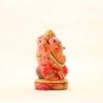 Hand-Carved Rose Quartz Lord Ganesha Statue (4.7 Inches) – Natural Pink Crystal Vinayaka Murti - Image 3