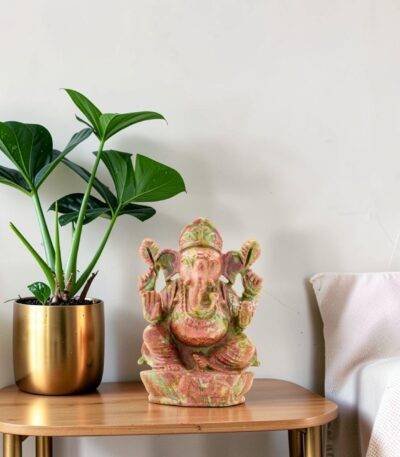 ruby ganesha statue