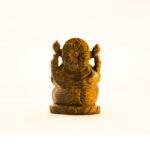 Hand-Carved Tiger’s Eye Lord Ganesha Statue (3.3 Inches) – Natural Shimmering Chatoyant Gemstone Vinayaka Murti - Image 4