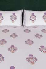 100% Jaipuri Cotton Bed Sheet Premium Hand Block Print | Floral Bedding Set | King & Super King | Handmade in India - Image 5