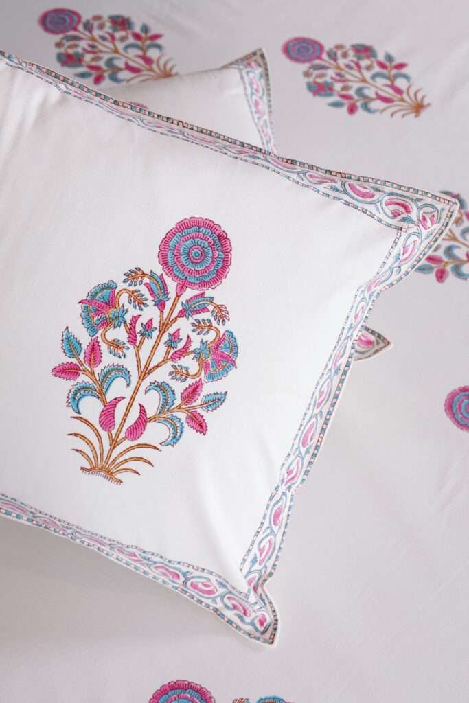 Jaipuri Hand Block Print Cotton Bedsheet