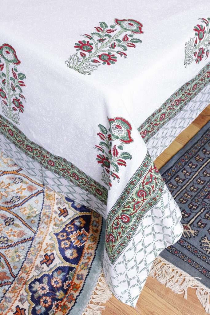 Jaipuri Floral Hand Block Print Bedsheet