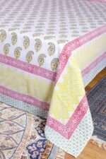 Block Print Jaipuri Paisley 100% Pure Cotton Bedsheet Set With Pillow Covers - Image 2