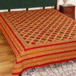 Artisan Hand Block Print Kantha Bedspread – 100% Cotton King Size Jaipuri Kantha Bed Cover with Ethnic Geometric Pattern - Image 2