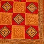 Hand Block Printed Kantha Bed Cover King Size – 100% Cotton Jaipuri Handmade Bedspread with Rustic Diamond Motif - Image 2