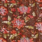 Block Printed Kantha Bed Cover Hand Embroidered | 100% Cotton King Size 90x108 Bedspread - Image 3