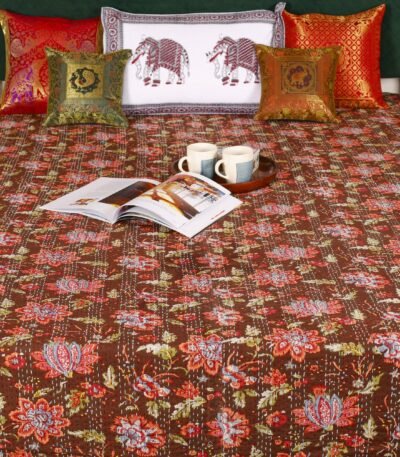 kantha bed cover