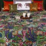 Traditional Jaipuri Block Print Kantha Bed Cover | Handmade 100% Cotton King Size Quilt Bedspread - Image 3