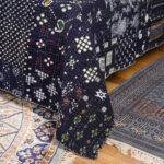 Handcrafted Patchwork Kantha Bed Cover – Pure Cotton Hand Block Printed Quilt, Ethnic Bohemian King Size Bedspread - Image 2