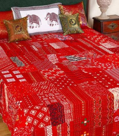 kantha bed cover