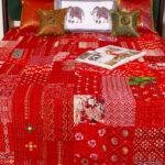 Boho Patchwork Kantha Bed Cover – Hand Block Printed 100% Cotton Quilt, Artisan Handmade Jaipuri Bedding - Image 6