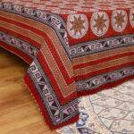 Hand Block Printed Kantha Bed Cover King Size – 100% Cotton Jaipuri Handmade Bedspread with Rustic Star Motif - Image 3