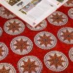 Hand Block Printed Kantha Bed Cover King Size – 100% Cotton Jaipuri Handmade Bedspread with Rustic Star Motif - Image 2