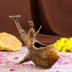 Handmade Brass Dhokra Tribal Fish Candle Stand | Traditional Indian Folk Art Decorative Showpiece - Image 4