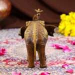 Handcrafted Dhokra Brass Tribal Elephant – Lost Wax Indian Art - Image 2
